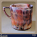 Bandalasta 174 Mug - 3/4 Pint orange and black marble