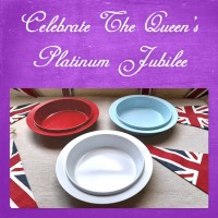 310 Large Dished Plate Platinum Jubilee 