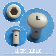 knob, switch, C15   cream  316118 L filled black
