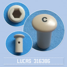 knob, switch, C15   cream  316386 C filled black