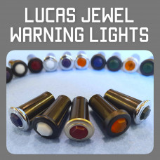 Warning Light Jewel - Opal Lens, Nickel Bezel