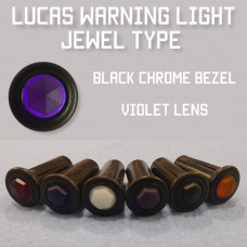 Warning Light Jewel - Violet Lens, Black Bezel